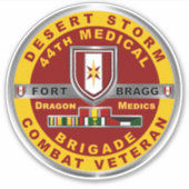 第44メディカルブリデザートストーム退役軍人 シール (正面)