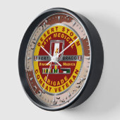 第44メディカルブリデザートストーム退役軍人 壁時計 (傾斜)