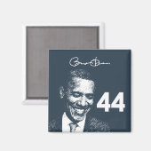 第44代大統領：オバマ大統領の署名 マグネット (正面/裏面)