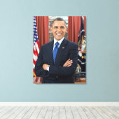 第44回州バラク統一された・オバマ大統領 キャンバスプリント (インサイチュ (ウッドフロア))