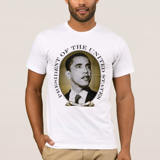 第44大統領ID米国-オバマ Tシャツ (正面)
