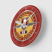第44旅団アフガニスタン退役軍人 ラウンド壁時計 (傾斜)