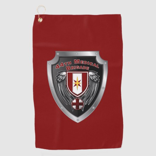 第44旅団「ドラゴンメディックス」シールド ゴルフタオル (正面)