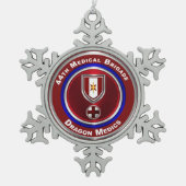 第44期医科旅団記念 スノーフレークピューターオーナメント (正面)