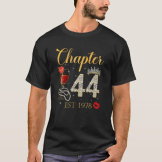 第44章EST 1978 44誕生日レッドローズW Tシャツ