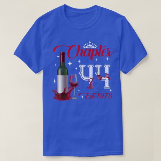 第44章YO Est 1978 44誕生日赤ワイン植物園 Tシャツ (デザイン正面)
