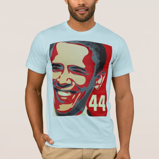 第44米国のバラック・オバマ-大統領 Tシャツ (正面)