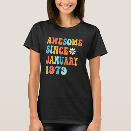 第44誕生日素晴らしギフト1979年1月44日 Tシャツ (正面)