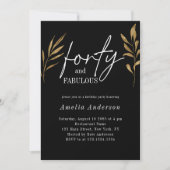 第440回金ゴールドグリーンリーブラック誕生日パーティー 招待状 (正面)