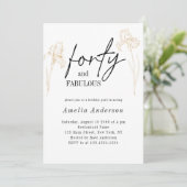 第440金ゴールド花モダン誕生会 招待状 (スタンド正面)