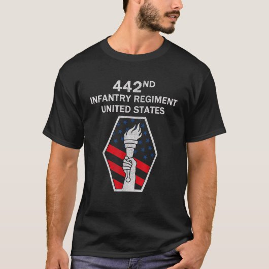 第442歩兵米国軍隊戦闘歩兵第二次世界大戦 Tシャツ (正面)