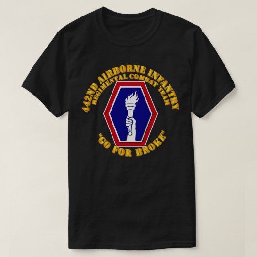 第442歩兵連隊戦闘チーム Tシャツ (デザイン正面)