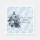 第45回および第65回サファイア記念日紙 スタンダードカクテルナプキン (正面)