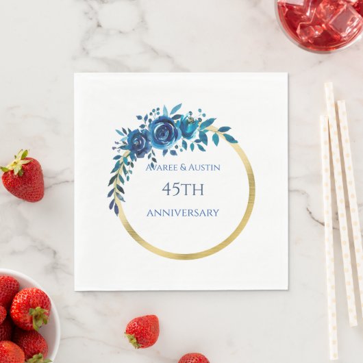 第45回および第65回サファイア記念日紙 スタンダードランチョンナプキン (インサイチュ)