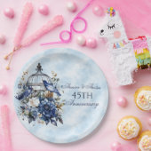 第45回および第65回サファイア記念日紙 ペーパープレート (パーティー)