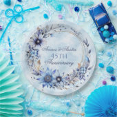 第45回および第65回サファイア記念日紙 ペーパープレート (パーティー)