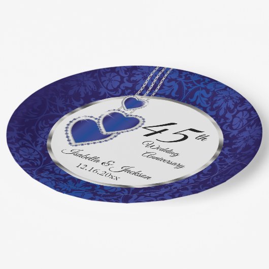 第45回サファイアアニバーサリーキープサケデザイン ペーパープレート (アングル)