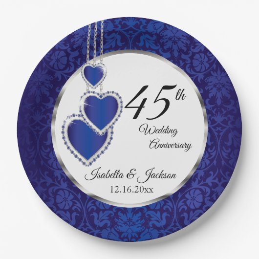 第45回サファイアアニバーサリーキープサケデザイン ペーパープレート (正面)