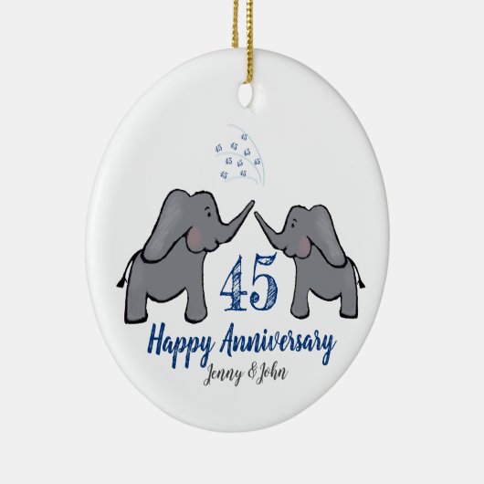 第45回サファイアエレファント記念日 セラミックオーナメント (右)