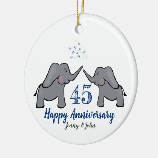 第45回サファイアエレファント記念日 セラミックオーナメント (左)
