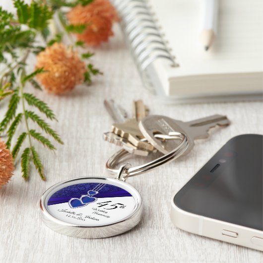 第45回サファイヤ結婚の記念日 キーホルダー (側面)