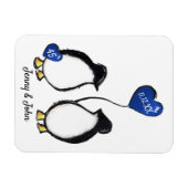 第45回サファイヤ結婚ペンギン マグネット (横)