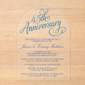 第45回サファ結婚イア記念日 アクリル招待状 (正面)