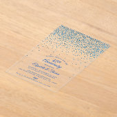 第45回サファ結婚イア記念日 アクリル招待状 (レイダウン)