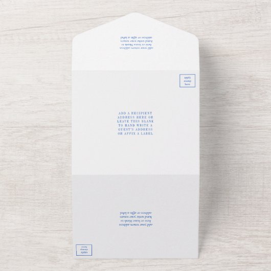 第45回サファ結婚イア記念日 オールインワン招待状 (外側)