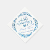 第45回サファ結婚イア記念日 スタンダードカクテルナプキン (角)