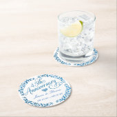 第45回サファ結婚イア記念日 ラウンドペーパーコースター (インサイチュ)