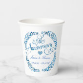 第45回サファ結婚イア記念日 紙コップ (正面)