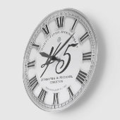 第45回シルバー結婚周年大時計 ラージ壁時計 (傾斜)