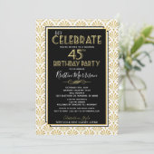 第45回バースデーパーティーアールデコギャツビーRoaring 1920s 招待状 (スタンド正面)