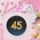 第45回パーティーバルーン及び金ゴールド紙吹雪紙プレート ペーパープレート (パーティー)