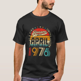 第45回誕生日装飾1976年4月男性女性45 Tシャツ