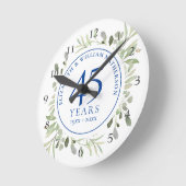 第45回65回結婚グリーンリー ラウンド壁時計 (傾斜)