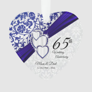 第45回/第65回サファイア結婚記念日の記念 オーナメント
