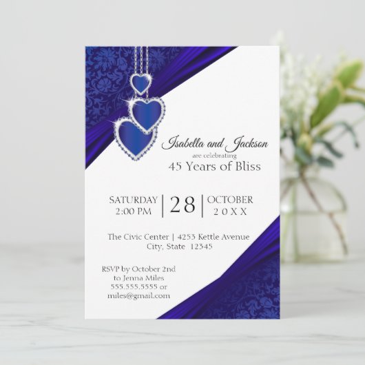 第45回/第65回サファイア記念日デザイン 招待状 (スタンド正面)