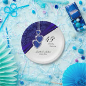 第45回/第65回サファイ結婚ア記念日デザイン ペーパープレート (パーティー)