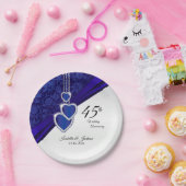 第45回/第65回サファイ結婚ア記念日デザイン ペーパープレート (パーティー)