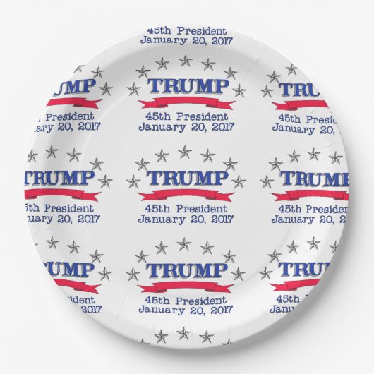 第45大統領を切札で取って下さい ペーパープレート (正面)