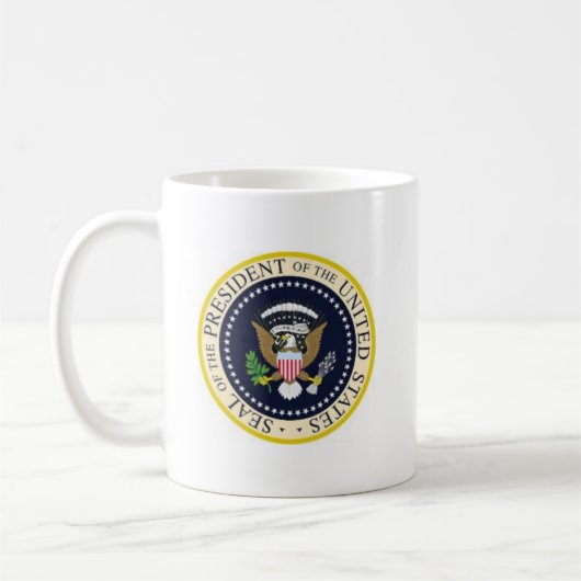 第45大統領を切札で取って下さいMug コーヒーマグカップ (左)
