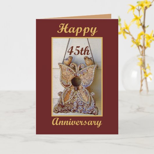 第45愛鳥との記念日 カード (黄色い花)