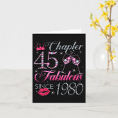 第45章1980年以来の素晴らしい贈り物45誕生日 カード (黄色い花)