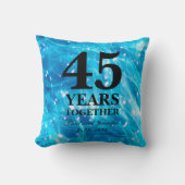 第45結婚記念日のサファイアのパーティーライト クッション (正面)