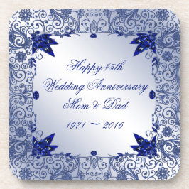 第45結婚記念日のプラスチックコースターセット コースター