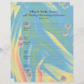 第45記念日のハートの来客名簿のサインインのページ (正面/裏面)