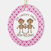 第45記念日猿愛オーナメント セラミックオーナメント (左)