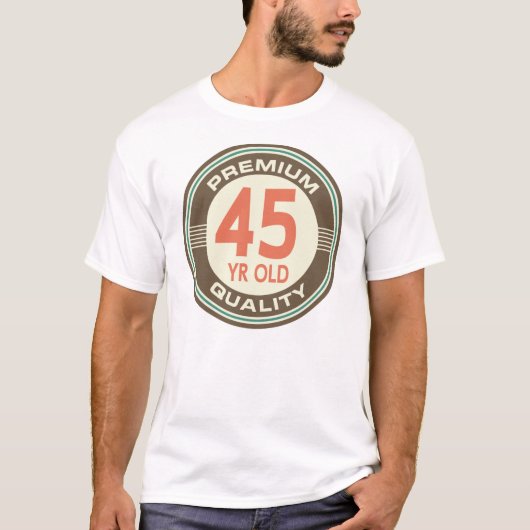 第45誕生日のおもしろいなヴィンテージの45歳 Tシャツ (正面)